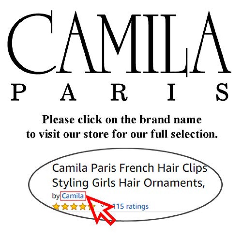Camila Paris CP2907 여성용 프렌치 헤어 클립, 여성용 헤어 클로 클립 턱 패션 여성용 내구성 및 스타일링 헤어 액세서리, 강력한 홀드 슬립 그립 없음, 프랑스산. 2인치 그린