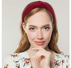 TOBATOBA 10 팩 여성용 머리띠 여성용 넓은 매듭 머리띠, 머리 밴드 미끄럼 방지 패션 터번 매듭 머리띠, 여름 꽃 머리띠 및 순수 컬러 머리띠, 여성용 헤어 액세서리 소녀