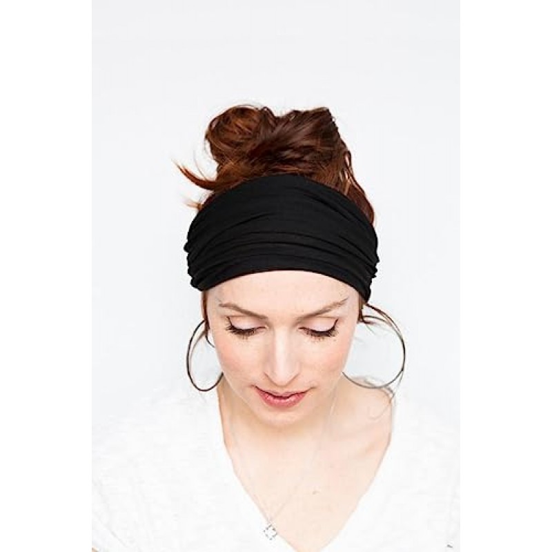 Tob effect 여성용 머리띠 아프리카 보호 와이드 헤어 밴드 머리띠 매듭 머리 랩 헤드 스카프 헤어 밴드 터번 헤어 액세서리