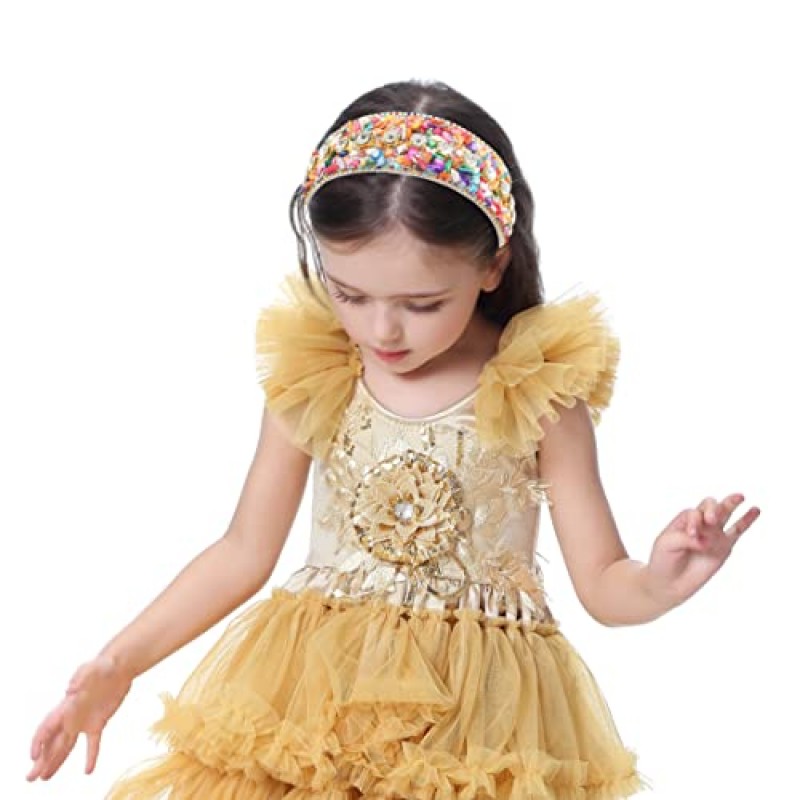 Gmmidea 라인 석 여성 머리띠 스파클 다이아몬드 크리스탈 머리띠 패딩 와이드 헤어 밴드 반짝이 헤어 액세서리 여성용 레인보우