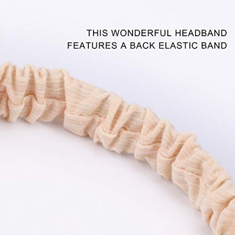 DRESHOW 여성용 8 팩 머리띠 Criss Cross 빈티지 헤드 랩 Boho 머리띠 트위스트 탄성 헤어 액세서리