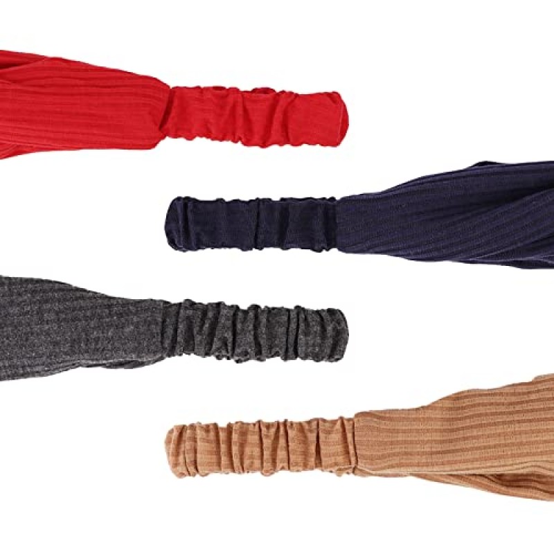 DRESHOW 여성용 8 팩 머리띠 Criss Cross 빈티지 헤드 랩 Boho 머리띠 트위스트 탄성 헤어 액세서리