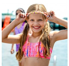 FROG SAC 4 소녀용 조절 가능한 땋은 머리띠, 어린이를 위한 레인보우 타이 염료 브레이드 헤어 밴드, 신축성 있는 탄성 소녀 머리띠, 어린이를 위한 귀여운 패션 액세서리, 부활절 바구니 스타킹 스터퍼