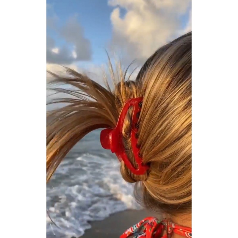 Camila Paris CP3222 여성용 프렌치 헤어 클립, 중간 좁음, 개방형, 여성용 헤어 클로 클립 턱 패션 내구성 및 스타일링 여성용 헤어 액세서리, 강력한 홀드 슬립 그립 없음, 프랑스산