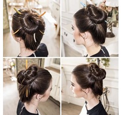 RC ROCHE ORNAMENT 12 Pcs 여성용 머리 곡선 나선형 시뇽 롤빵 제조기 Updo Décor 뷰티 패션 액세서리 머리핀 숄 핀 포크 젓가락 선택, 중간 투명 여러 색상