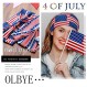 Olbye 7월 4일 머리띠 미국 애국 헤어 액세서리 미국 국기 머리띠 넓은 매듭 터번 머리 밴드 미끄럼 방지 탄성 헤어 밴드 빨간색 흰색 및 파란색 두건 성조기 머리 밴드 독립 기념일 파티 장식 헤어 밴드 7월 4일 여성 및 여아용 액세서리 4개 팩(미국 머리띠 비)