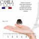 Camila Paris CP3131 여성용 프렌치 헤어 클립, 작은 갈색 여성용 헤어 클로 클립 2개 세트 여성용 패션 내구성이 뛰어난 헤어 액세서리, 고급 여성용 강력한 홀드 슬립 그립 클램프 없음, 프랑스산
