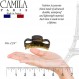 Camila Paris CP3241 여성용 프렌치 헤어 클립, 블랙 및 골드, 여성용 헤어 클로 클립 턱 패션 내구성 및 스타일링 여성용 헤어 액세서리, 강력한 홀드 슬립 그립 없음, 프랑스산