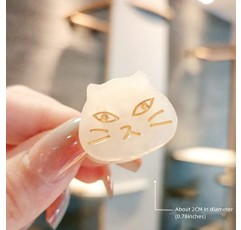 귀여운 고양이 작은 머리핀 여성용 미니 헤어 클립 헤어 클립 작은 발톱 소녀 사이드 클립 탑 클립 헤어 클립(4개)