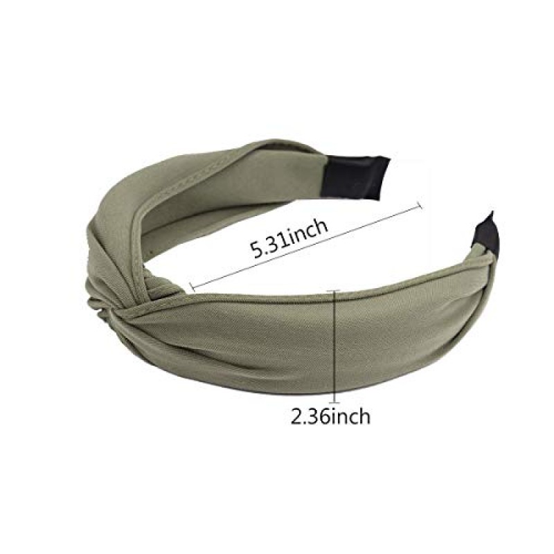 CellElection 6PCS 여성용 탑 매듭 머리띠 와이드 매듭 머리띠 트위스트 터번 Headwrap 탄성 헤어 밴드 여성용 패션 헤어 액세서리 여자 어린이