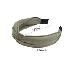 CellElection 6PCS 여성용 탑 매듭 머리띠 와이드 매듭 머리띠 트위스트 터번 Headwrap 탄성 헤어 밴드 여성용 패션 헤어 액세서리 여자 어린이