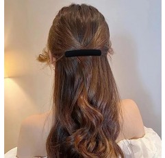 ATODEN 헤어 클립 여성용 헤어핀 3 Pcs 얇은 가는 모발용 매트 헤어핀 3.54' 플랫 헤어 클립 짧은 중간 헤어 스타일링 클립용 프렌치 자용 헤어 클립 미끄럼 방지 강한 홀드 여성용 빈티지 헤어 액세서리 소녀