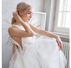 Jaciya 라인스톤 머리띠 4 조각 로즈 골드 신부 머리띠 크리스탈 블링 머리띠 여성용 라인스톤 머리띠 여성용 헤어 웨딩 헤어 액세서리