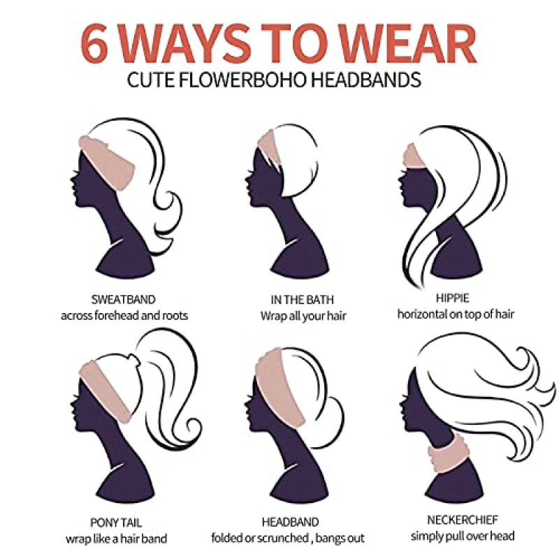 Eyanse Leopard 프린트 여성용 머리띠 와이드 Boho 동물 치타 터번 매듭 머리띠 탄성 반다나 헤드 랩 미끄럼 방지 팩 3 개