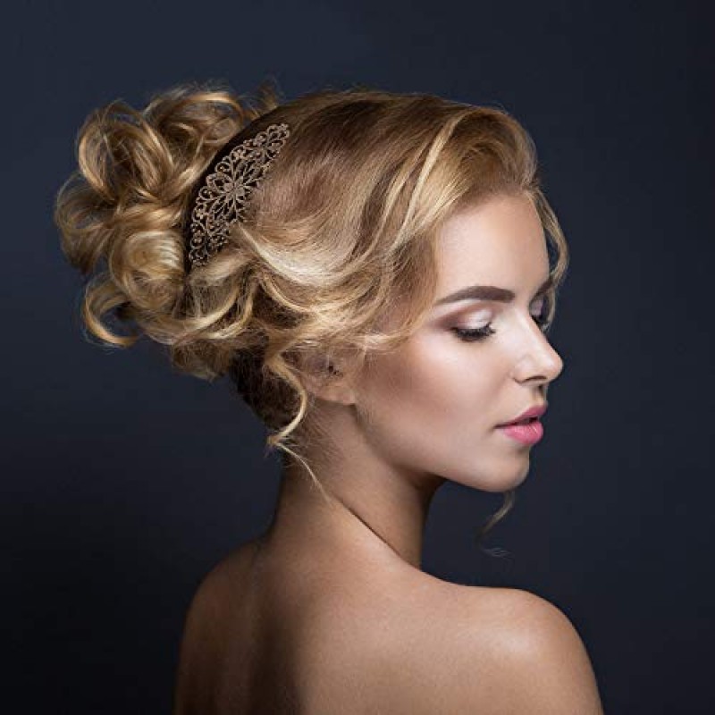 6 조각 빈티지 헤어 바레트/여성용 클립 레트로 프랑스 꽃 금속 청동 소녀 헤어 스타일링 핀/액세서리