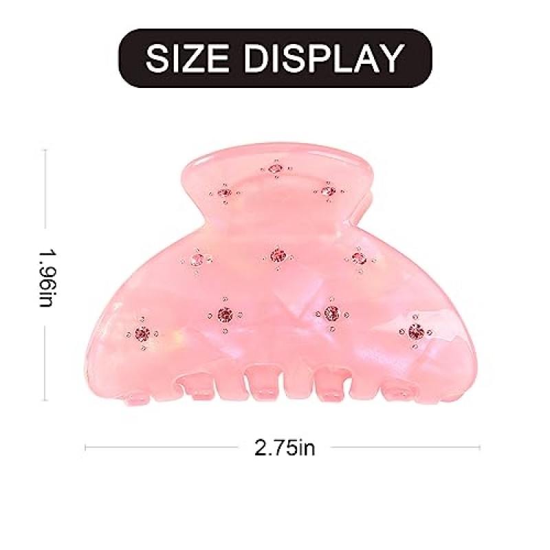 DYQ 여성용 중형 헤어 클로 클립, 2.75