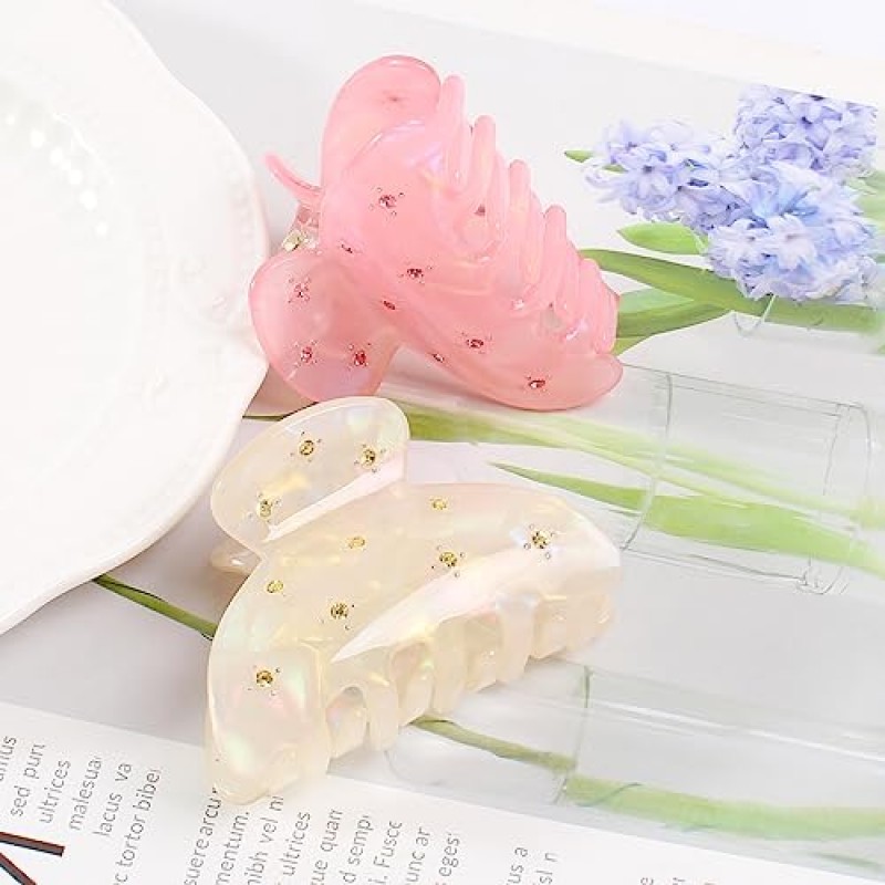 DYQ 여성용 중형 헤어 클로 클립, 2.75