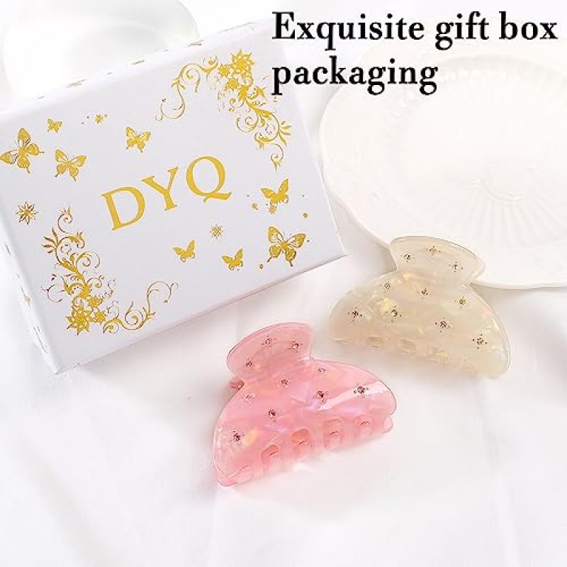 DYQ 여성용 중형 헤어 클로 클립, 2.75