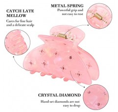 DYQ 여성용 중형 헤어 클로 클립, 2.75