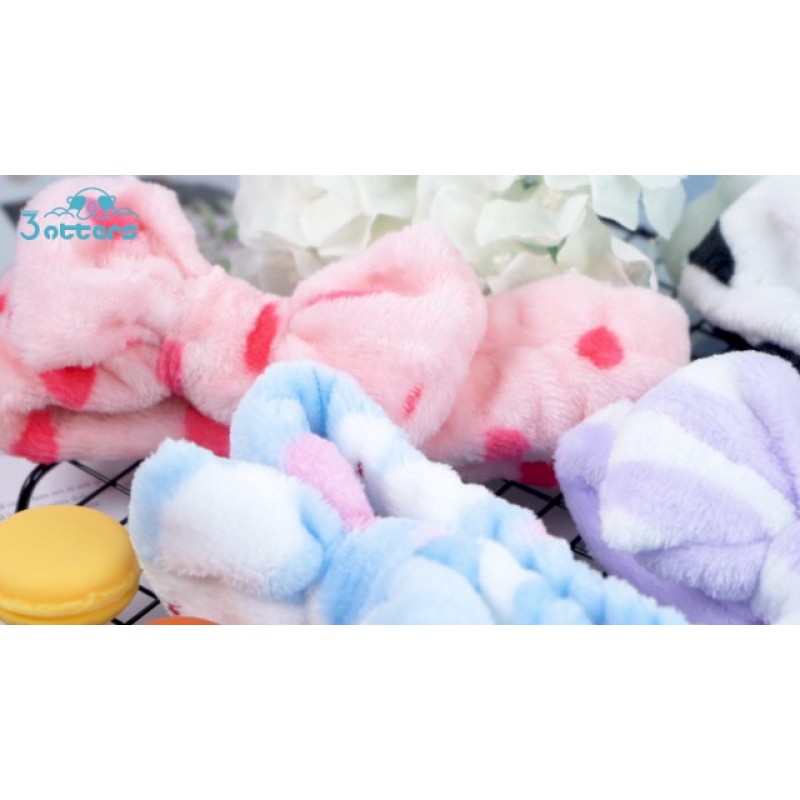 3 수달 활 머리 밴드, 8PCS 스파 머리띠 메이크업 머리띠 여성 얼굴 메이크업 머리 밴드, 샤워 세척 얼굴, 부드러운 산호 양털 머리 랩