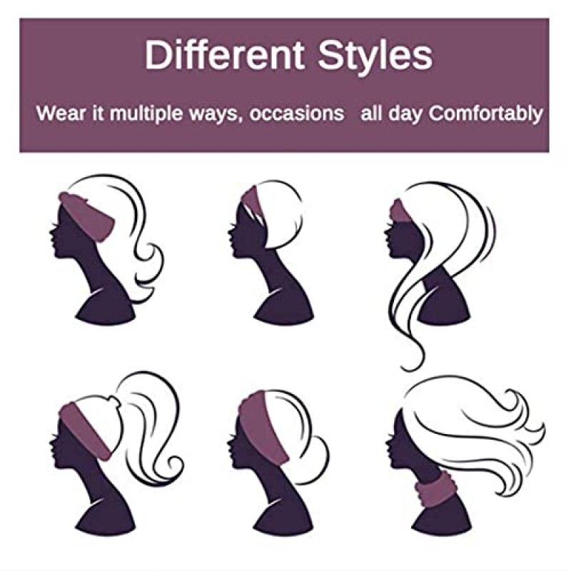 Fashband 넓은 보호 머리띠 신축성있는 헤어 밴드 요가 헤드 랩 줄무늬 매듭 머리 밴드 탄성 머리 터번 머리 스카프 여성과 소녀를위한 패션 헤어 액세서리 4 팩