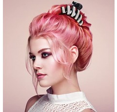 PAGOW 2Pcs 대형 라인 석 머리핀, 두꺼운 머리를위한 크리스탈 턱 클립 머리핀, 여성을위한 패션 헤어 클램프 캐치 자용 액세서리