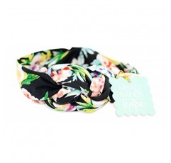 여성용 희망 인피니티 머리 터번 머리띠 - 요가 및 캐주얼 의류에 적합한 세련된 헤어 액세서리 - 소녀와 아기에 맞게 조절 가능한 탄성 매듭(검은색)