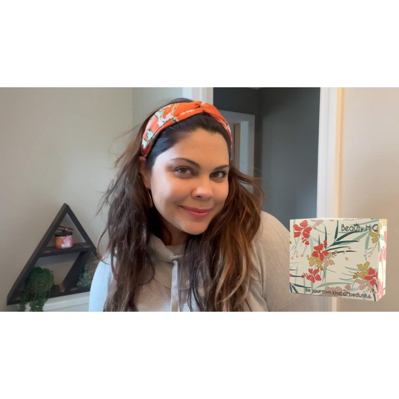 Beauty.H.C 여성용 머리띠, 넓은 매듭 머리띠, 패션 플로럴 패턴 머리띠 쉬폰 새틴 보호 머리띠, 여성 및 여아용 헤어 액세서리, 미끄럼 방지 & 한 사이즈(3 PCS)