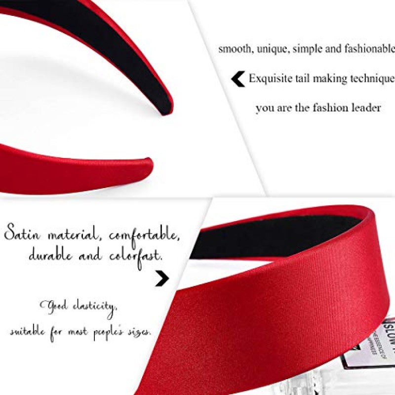 Bohend 패션 여성 매듭 머리띠 4Pcs 와이드 헤어 후프 매일 사용 여성과 소녀를위한 터번 헤어 액세서리 (E)