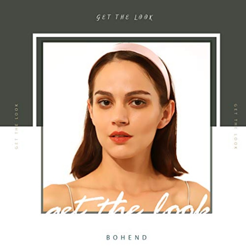 Bohend 패션 여성 매듭 머리띠 4Pcs 와이드 헤어 후프 매일 사용 여성과 소녀를위한 터번 헤어 액세서리 (E)