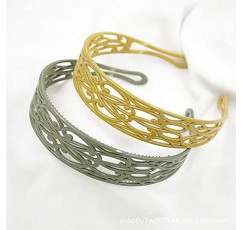 Kukiwhy 9 PCS Sliverdew 여성용 플라스틱 머리띠, 여성용 넓은 헤어 밴드 여성용 피그 테일 머리띠 치아가있는 패션 헤어 밴드 단단한 머리 고리 우아한 헤어 액세서리