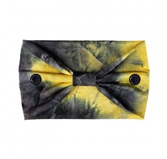 마스크 용 버튼 여성용 간호사 머리띠 타이 염색 패션 머리띠 미끄럼 방지 탄성 귀 보호 남성 의사 헤어 밴드 매듭 스포츠 스웨트 밴드 헤드 밴드 귀 보호용 (4 팩)