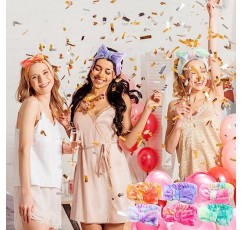 Jexine 24 Pcs 스파 헤드밴드 플러시 슬립 아이 마스크 벌크 보우 헤어 밴드 메이크업 헤드밴드 세안용 수면 파티 용품 싱글 여성을 위한 슬리핑 용품 액세서리 스파 파티(타이 염색 스타일)