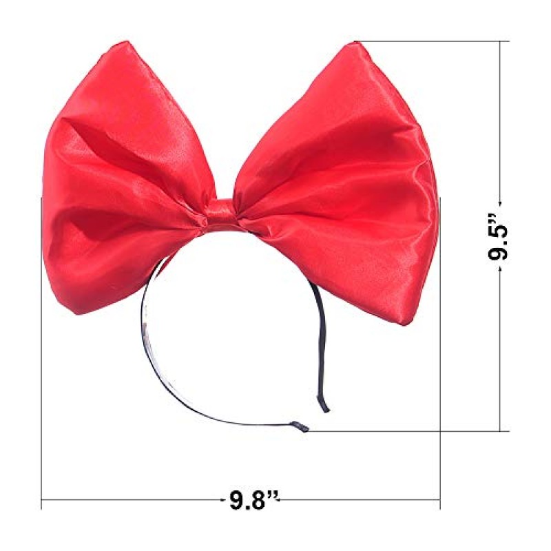 활 머리띠 리본 매듭 머리 밴드 큰 활 할로윈 머리 후프 여자 여자 활 헤어 밴드 파티 장식 머리 장식 코스프레 의상 모자 수제 투구 크리스마스 헤어 액세서리 1 팩 블랙