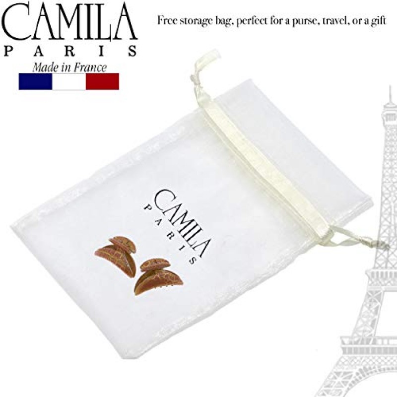 Camila Paris CP2918/2 여성용 프렌치 헤어 클립, 작은 여성용 헤어 클로 클립 2개 세트 조 핑크 골드 패션 내구성 및 스타일링 여성용 헤어 액세서리, 강력한 홀드 슬립 그립 없음, 프랑스산