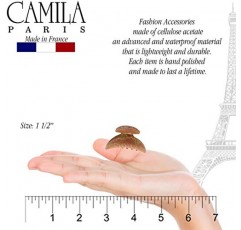Camila Paris CP2918/2 여성용 프렌치 헤어 클립, 작은 여성용 헤어 클로 클립 2개 세트 조 핑크 골드 패션 내구성 및 스타일링 여성용 헤어 액세서리, 강력한 홀드 슬립 그립 없음, 프랑스산