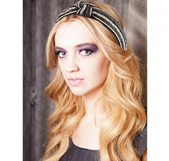 TOBATOBA 여성용 매듭 보호 머리띠, 3 팩 파란색 머리띠 매듭 머리띠, Diademas Para Mujer De Moda, 여성용 크리스탈 진주 머리띠, 여성용 넓은 터번 머리띠 여성용 미끄럼 방지 패션