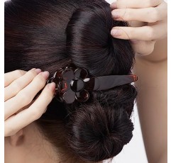 RC ROCHE ORNAMENT 6 Pcs 여성용 사이드 슬라이드 귀여운 꽃 프렌치 아일렛 헤어 클립 섹션 클리퍼 세련된 자용 머리핀 강력한 홀드 프리미엄 패션 액세서리, 미디엄 블랙