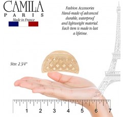 Camila Paris CP3204 여성용 두꺼운 볼륨 모발용 프렌치 헤어 클립, 당김이나 손상 없음, 2.75인치 여성용 헤어 클로 클립 턱 패션 내구성 및 스타일링 여성용 헤어 액세서리, Made in France