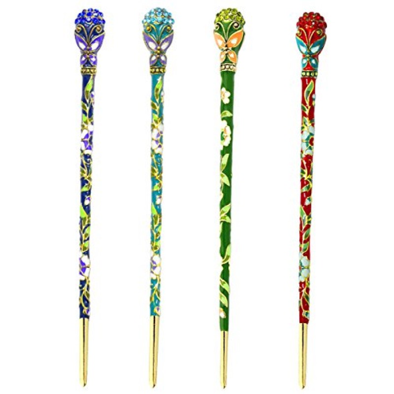 패션 & 라이프스타일 2 카운트 머리 장식 중국 전통 스타일 헤어 스틱 숄 핀 추천 사진 여성용 포크 여자 머리 업두 만들기 액세서리 6