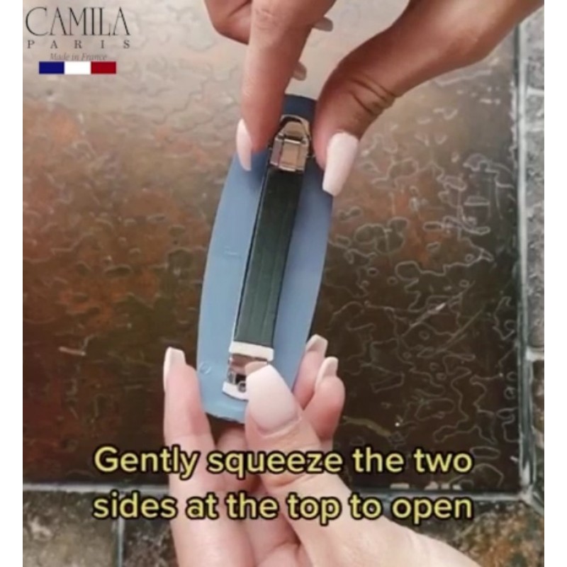 Camila Paris CP2425 여성용 프렌치 헤어 헤어핀 두꺼운 머리카락, 장식용 헤어 클립, 강력한 홀드 그립 여성용 헤어핀, 슬립 스타일링 방지 여성용 프렌치 헤어 액세서리, Made in France