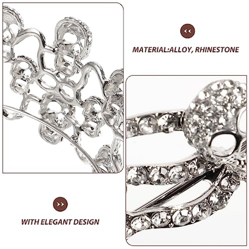 Beavorty 할로윈 해골 라인 석 티아라 고딕 여왕 의상 파티 헤어 밴드 공포 코스프레 머리띠 헤어 액세서리 할로윈 가장 무도회