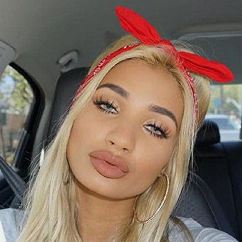 여성용 EYSL 트위스트 머리띠 소녀 토끼 귀 미국 국기 5 팩 Boho Turban Headwraps 탄성 패션 꽃 프린트 헤어 액세서리 귀여운 헤어 밴드 (5pcs), 멀티 컬러C-5