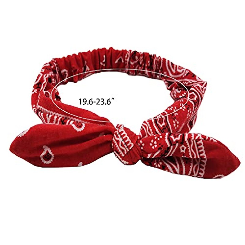 여성용 EYSL 트위스트 머리띠 소녀 토끼 귀 미국 국기 5 팩 Boho Turban Headwraps 탄성 패션 꽃 프린트 헤어 액세서리 귀여운 헤어 밴드 (5pcs), 멀티 컬러C-5