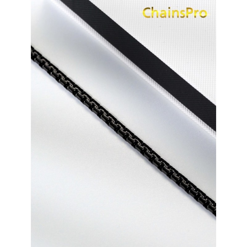 ChainsPro 4/6mm 박스 체인 목걸이, 14/18/22/24/26/28/30inch, 316L 스테인레스 스틸/금도금/블랙 -선물 상자 보내기