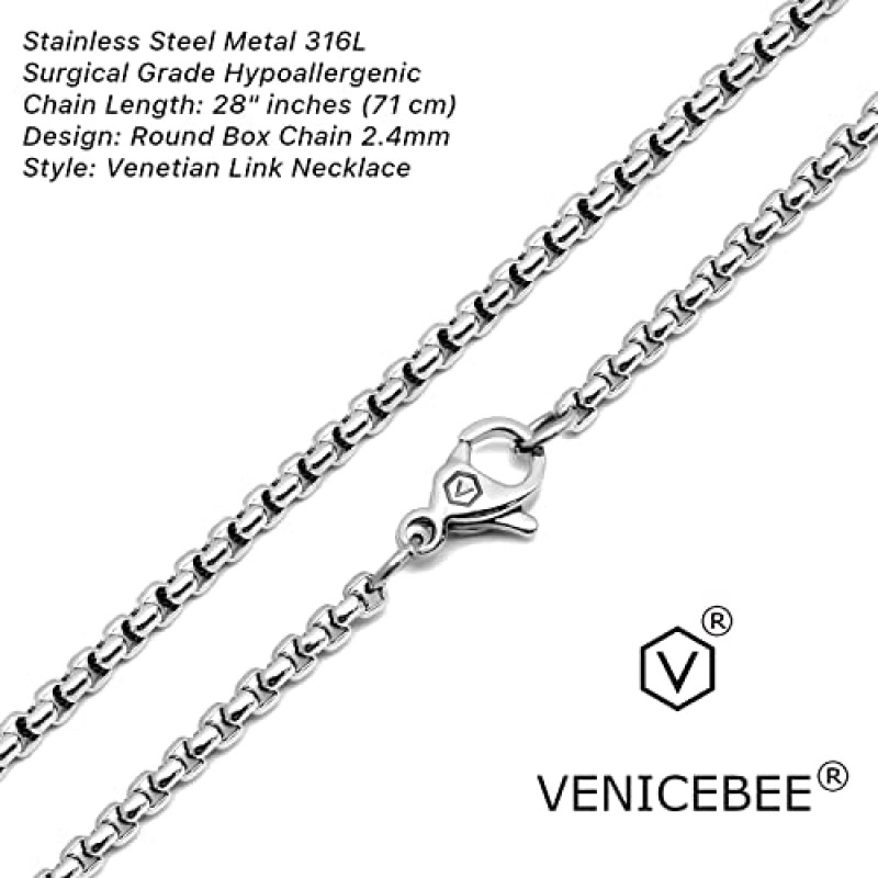 VENICEBEE 최고의 스테인레스 스틸 체인 28