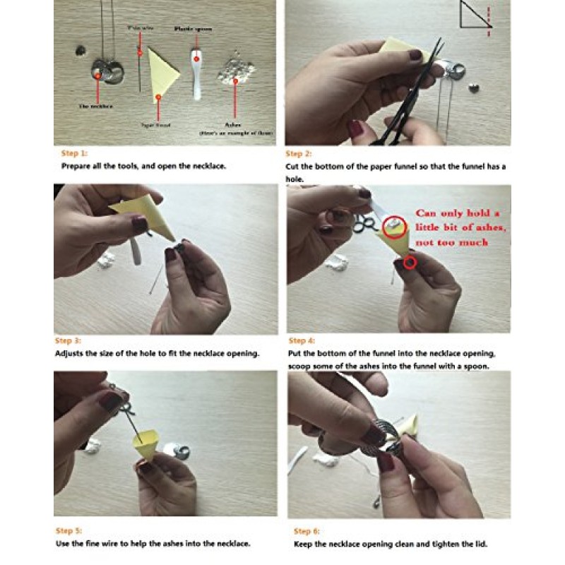 PREKIAR 유골을 위한 천사 날개 항아리 목걸이, 심장 화장 기념 기념품 펜던트 목걸이 쥬얼리(채우기 키트 및 선물 상자 포함)
