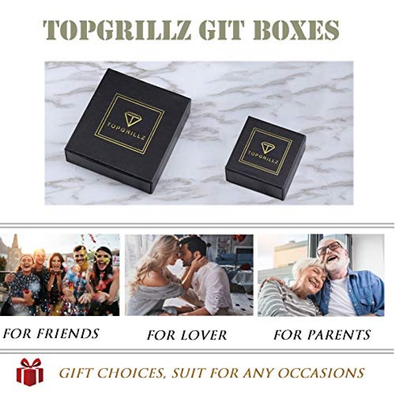 TOPGRILLZ 남성용 크로스 목걸이 14K 골드 & 실버 도금 솔리드 아이스 CZ Lab 큐빅 지르코니아 크로스 펜던트 체인 남성용 여성용 스테인레스 체인