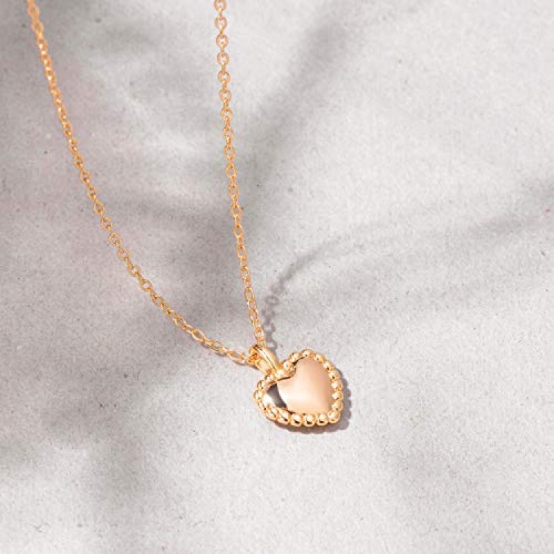 여성용 GDCOIN 목걸이 18K 골드 충전 미니멀리스트 Dainty Chain Beach Everyday Jewelry