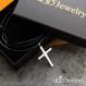 남성용 555Jewelry 스테인레스 스틸 크로스 목걸이 - 18인치 조정 가능한 블랙 로프 코드가 있는 크로스 펜던트 - 남성용 크로스 목걸이